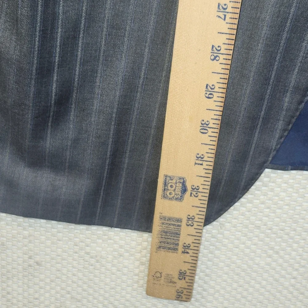 Scuderi Loro Piana Super 170s Wool Blazer Grey Pinstripe Sport Coat Italy 56 46R